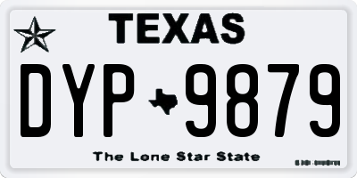 TX license plate DYP9879