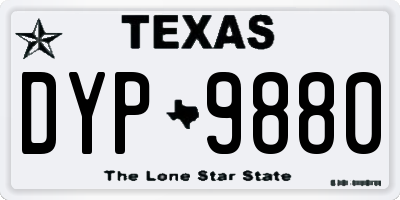 TX license plate DYP9880