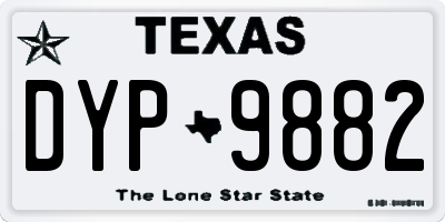 TX license plate DYP9882