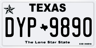 TX license plate DYP9890