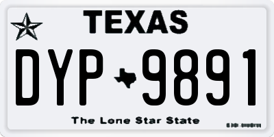 TX license plate DYP9891
