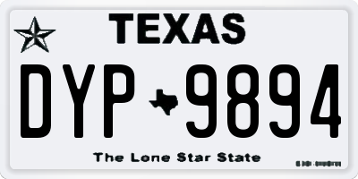 TX license plate DYP9894