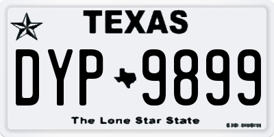 TX license plate DYP9899