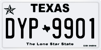 TX license plate DYP9901