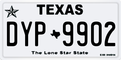 TX license plate DYP9902