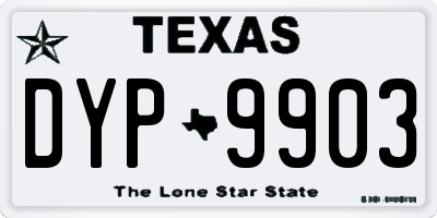 TX license plate DYP9903