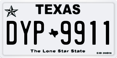 TX license plate DYP9911
