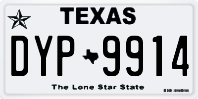 TX license plate DYP9914