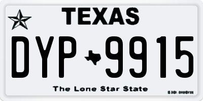 TX license plate DYP9915