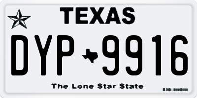 TX license plate DYP9916