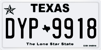 TX license plate DYP9918