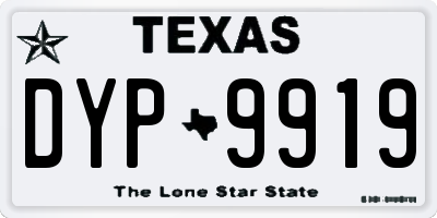 TX license plate DYP9919