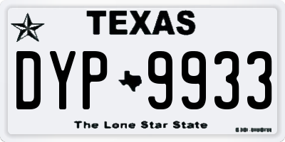 TX license plate DYP9933