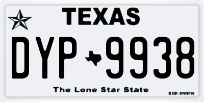 TX license plate DYP9938