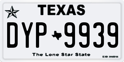 TX license plate DYP9939