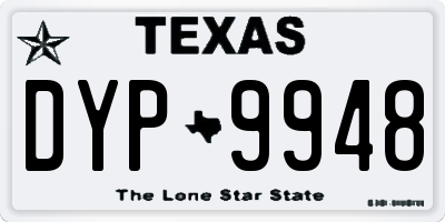 TX license plate DYP9948