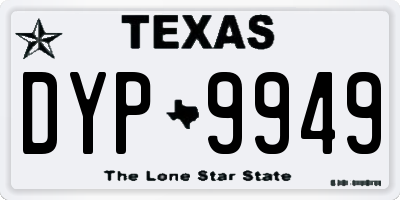 TX license plate DYP9949