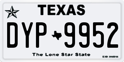 TX license plate DYP9952