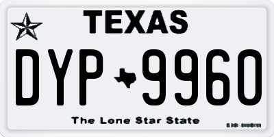 TX license plate DYP9960
