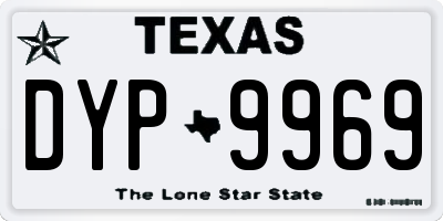 TX license plate DYP9969