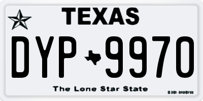 TX license plate DYP9970