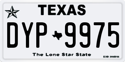 TX license plate DYP9975