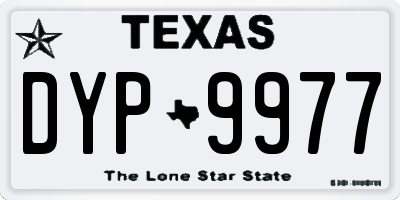 TX license plate DYP9977