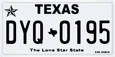 TX license plate DYQ0195