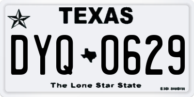 TX license plate DYQ0629
