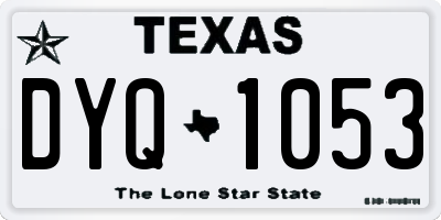 TX license plate DYQ1053