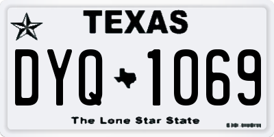 TX license plate DYQ1069