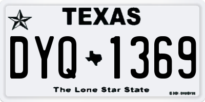 TX license plate DYQ1369