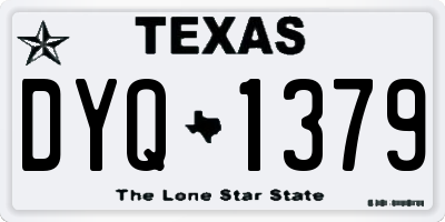 TX license plate DYQ1379