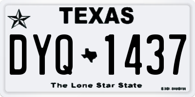 TX license plate DYQ1437