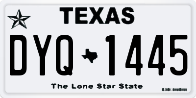 TX license plate DYQ1445
