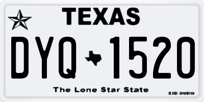 TX license plate DYQ1520