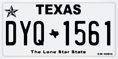 TX license plate DYQ1561