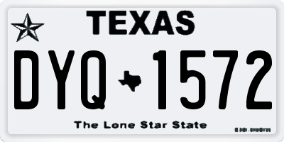 TX license plate DYQ1572