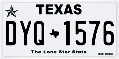TX license plate DYQ1576
