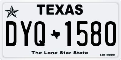 TX license plate DYQ1580