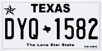 TX license plate DYQ1582
