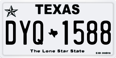 TX license plate DYQ1588