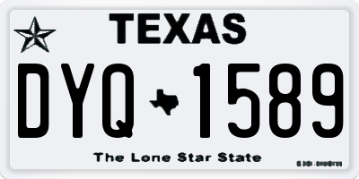 TX license plate DYQ1589