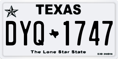 TX license plate DYQ1747
