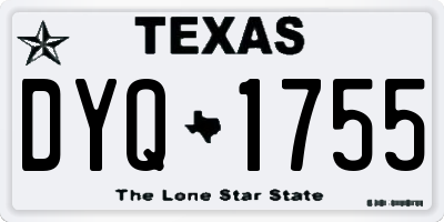 TX license plate DYQ1755