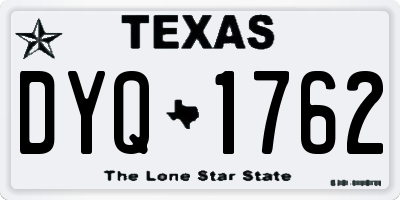TX license plate DYQ1762