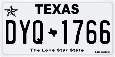 TX license plate DYQ1766