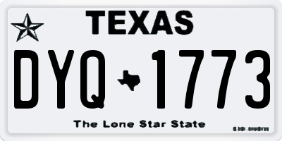 TX license plate DYQ1773