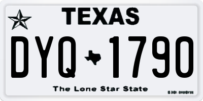 TX license plate DYQ1790