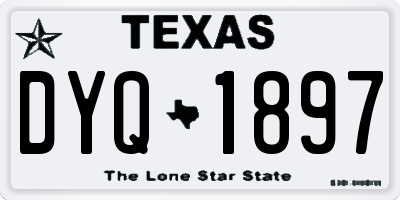 TX license plate DYQ1897